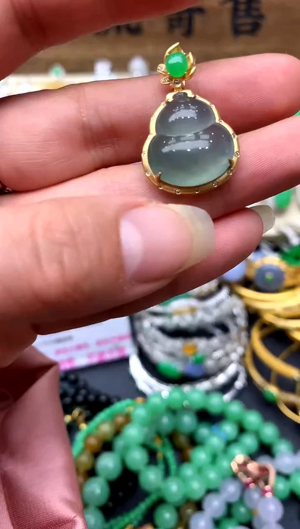 【闪购商品】翡翠颈饰18K金镶嵌175-中国好珍宝