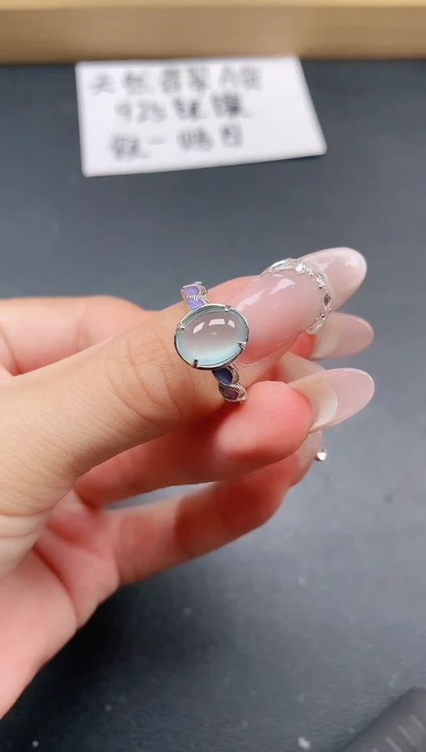 银S925镶嵌戒指翡翠11111