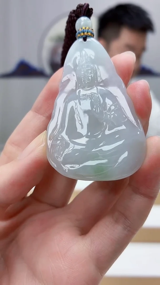 未镶嵌定制翡翠5028zm-毛货挂件29观音
