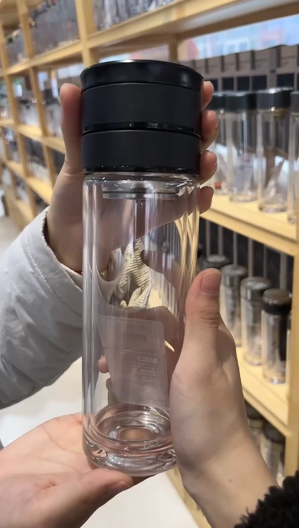 【闪购商品】双层高档400ml高硼硅茶杯1640