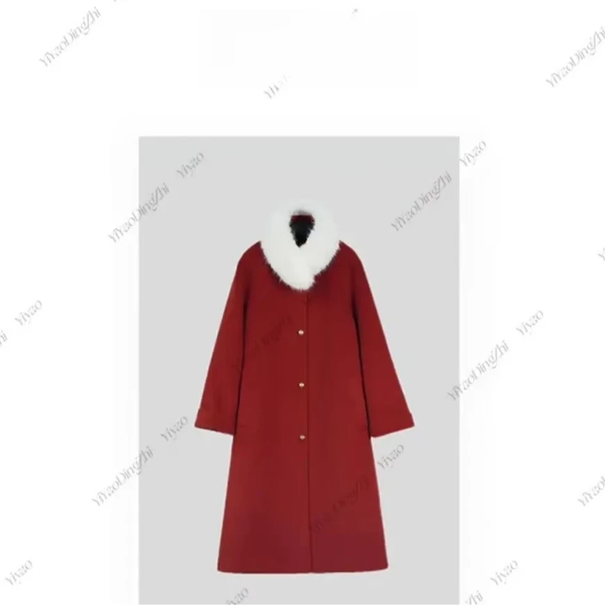 【南萱】【冬日恋歌】冬款时尚气质女士毛呢外套大衣3DWXZ2770