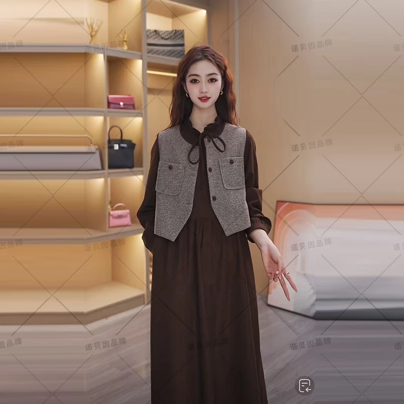 nuobeiyin/诺贝因套装女秋2025新款爆款洋气两件套裙子 NTS681530