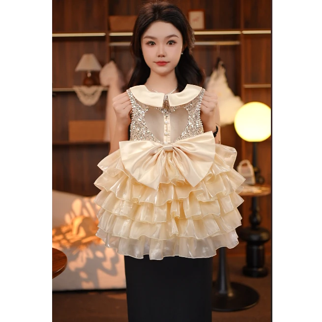 AODUOSEN/奥多森高端定制女童夏季蛋糕爱心裙时尚蓬蓬纱公主裙