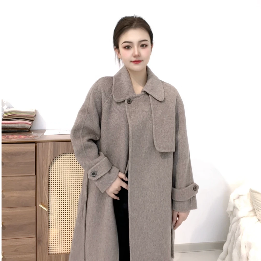 （10012）鄂市产地  氛围感气质一粒扣宽松显瘦长款外套