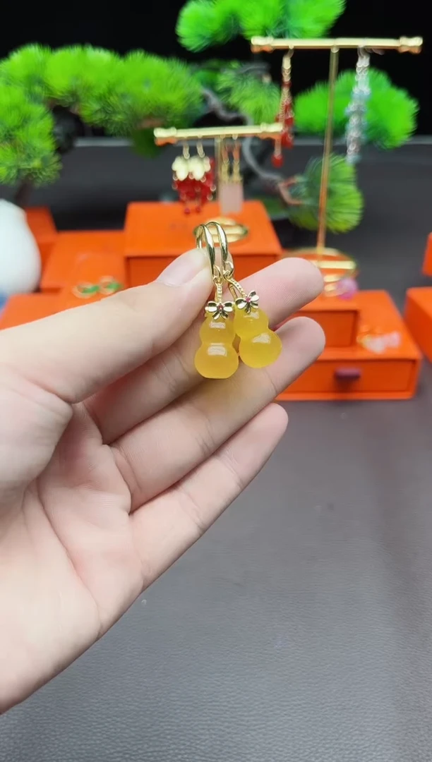 玛瑙/玉髓耳饰银S925镶嵌333