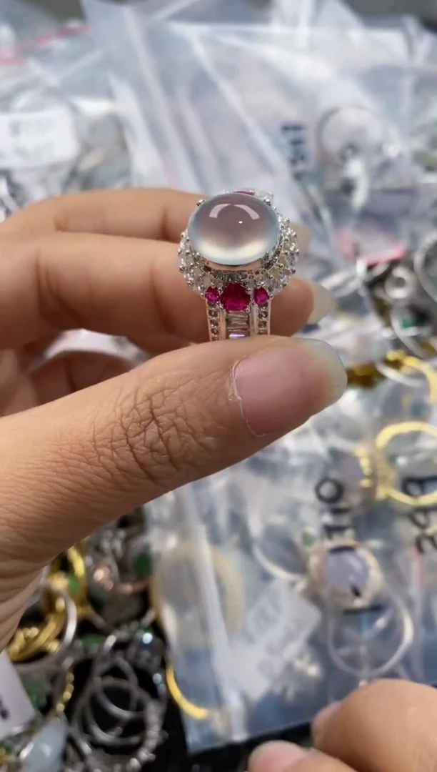 未镶嵌戒指翡翠555---8