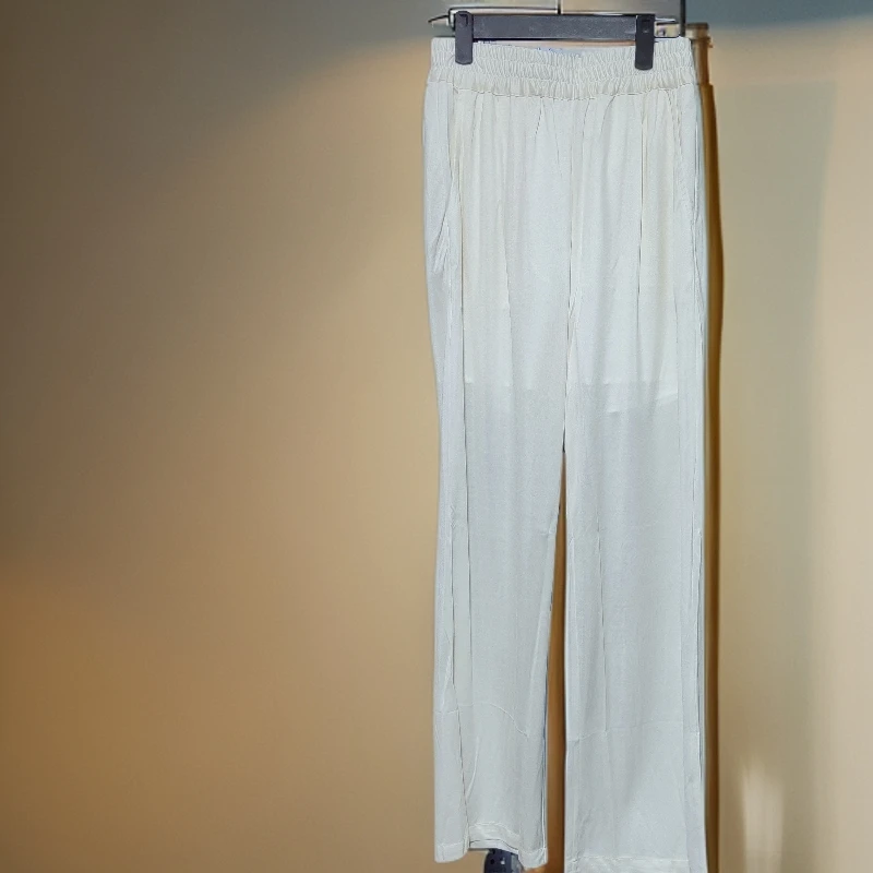 女品牌尾单特惠出100纯桑蚕丝裤子