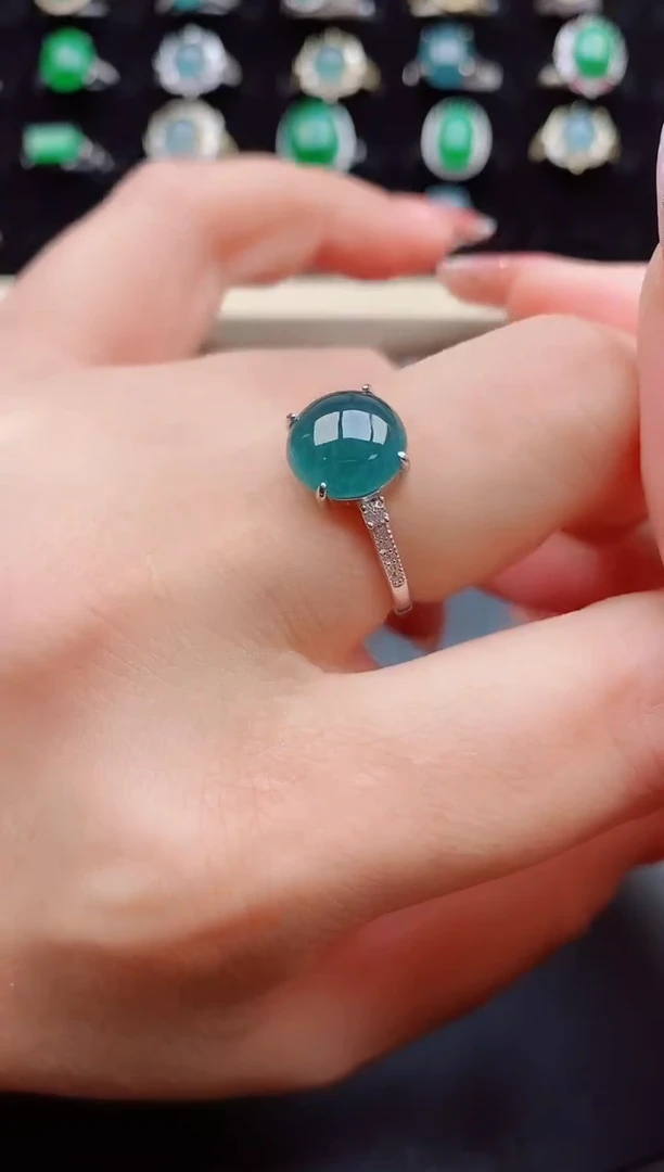 【闪购商品】翡翠戒指银S925镶嵌508050