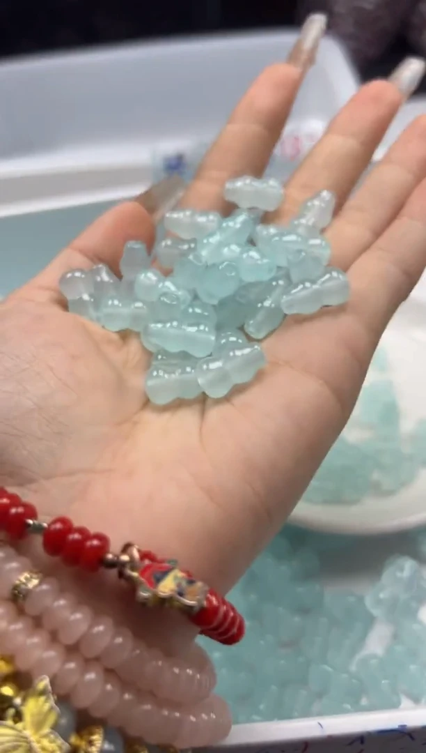 玛瑙/玉髓颈饰未镶嵌w2506海蓝宝玛瑙葫芦15*9mm10