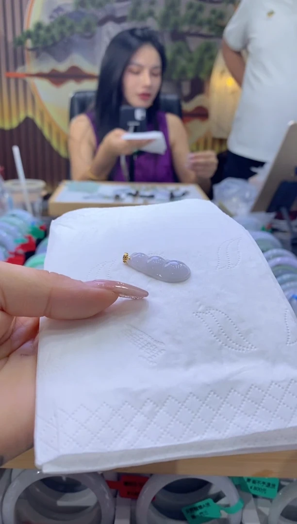 翡翠18K金镶嵌颈饰@***媚0008111