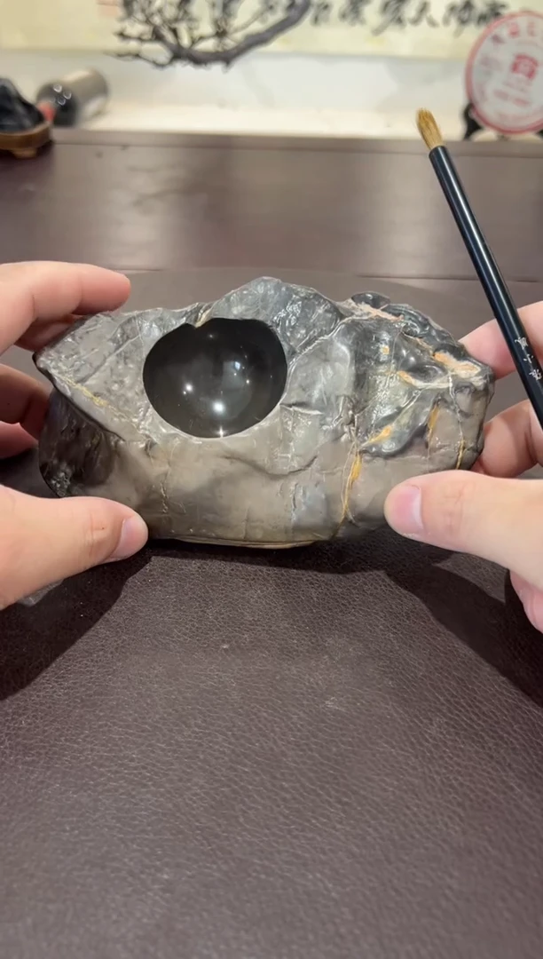 树*意境典雅砚台烟缸香炉摆件