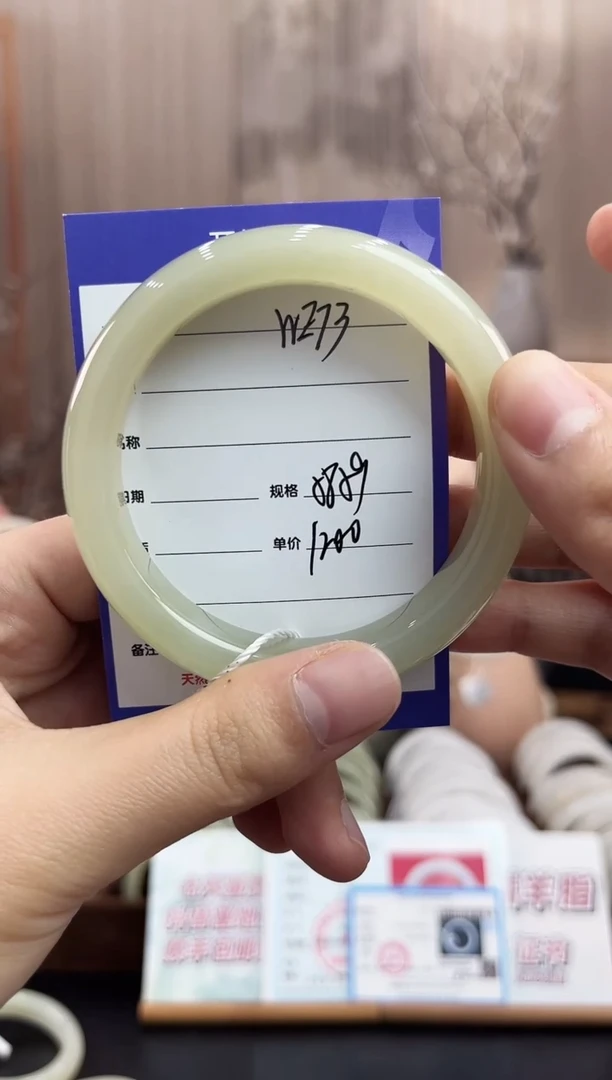 未镶嵌手镯和田玉WE73微色差