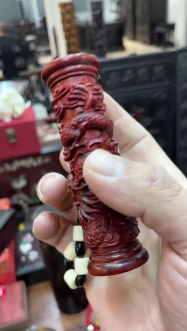 【闪购商品】木盘龙柱手把件啊啊啊