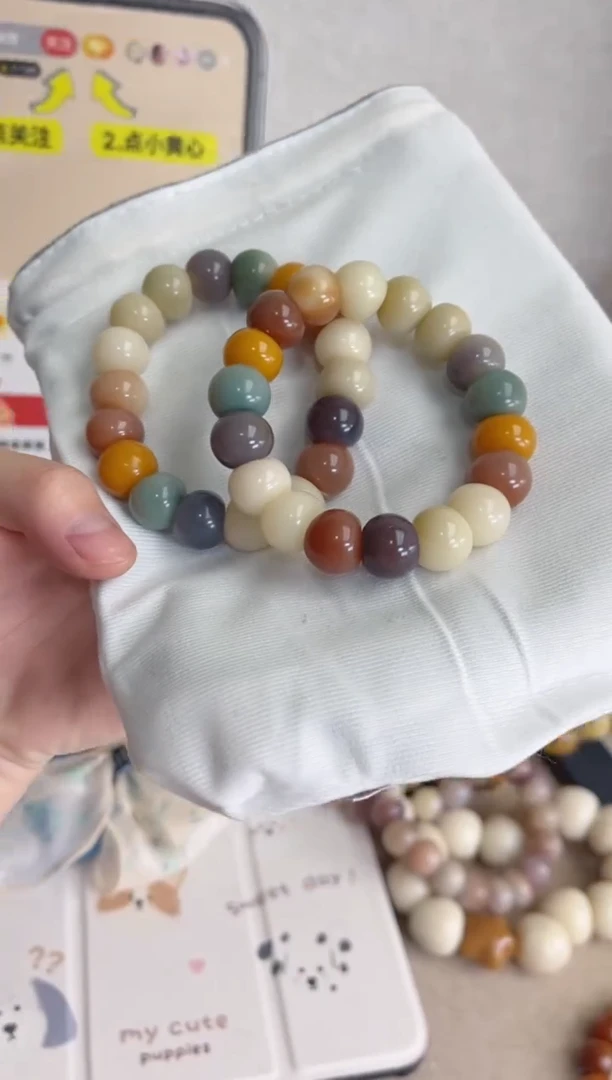 菩提根/象牙果手串r97紫美人·玉化蒜瓣大肠14手串