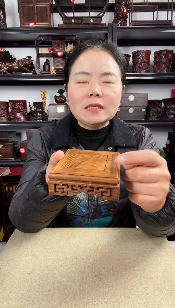 木花梨正方老李红木工艺品