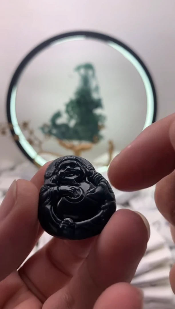 【闪购商品】翡翠颈饰未镶嵌财神品质一般能接受再拍