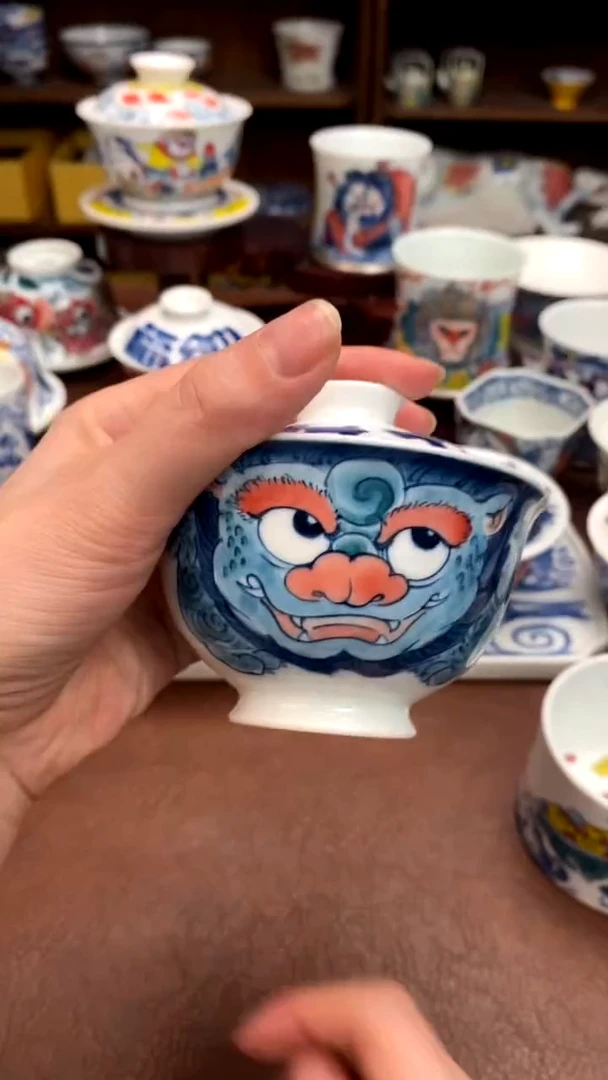 貔貅盖碗景德镇昨明陶瓷