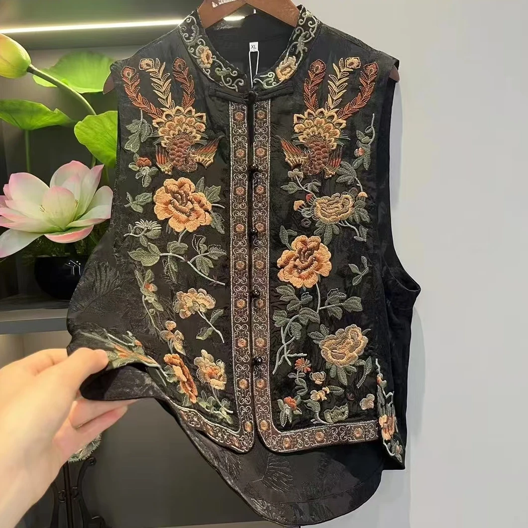【春英专属】中式国风重工刺绣提花马甲复古民族风绣花马夹无袖上衣