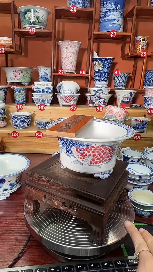 【闪购商品】景德镇墨奈手绘内口高左右