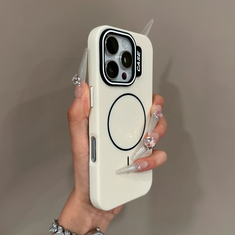 肤感细圈磁吸适用苹果16promax手机壳网红iPhone17创意14时尚13女