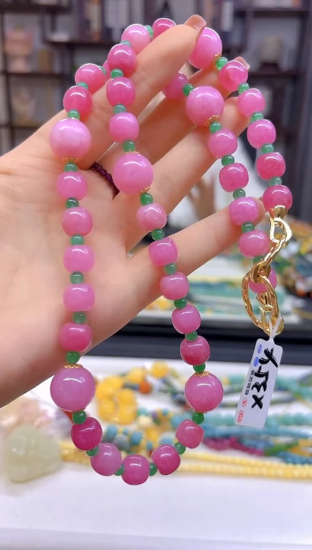 【闪购商品】菱锰矿（红纹石）颈饰未镶嵌项链X354