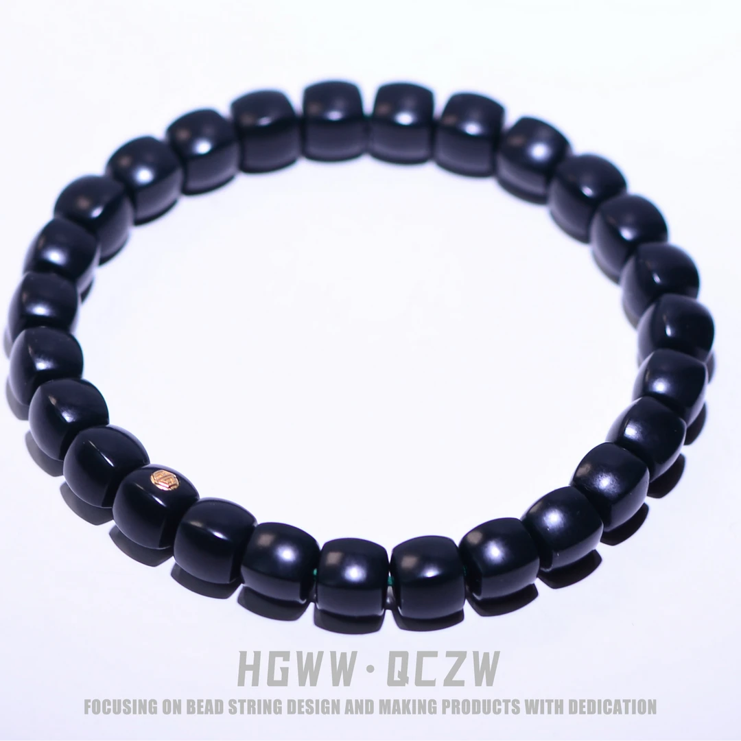 【后宫色方糖】和田玉青玉6.5mm 油性高 吉祥天母手串 时尚