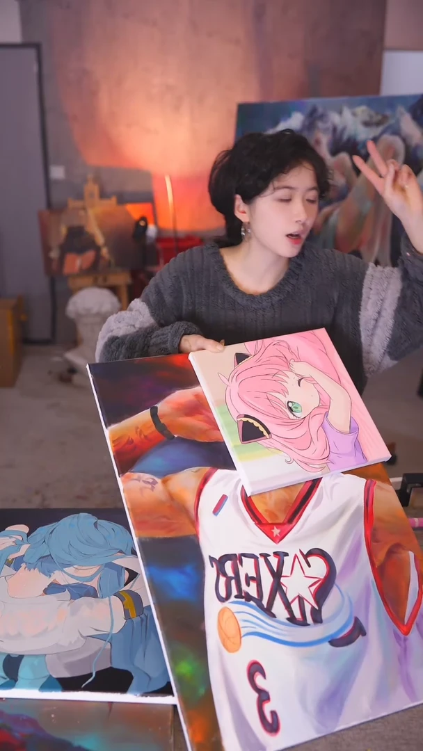 【闪购商品】油画艾弗森精品丙烯画纯手绘