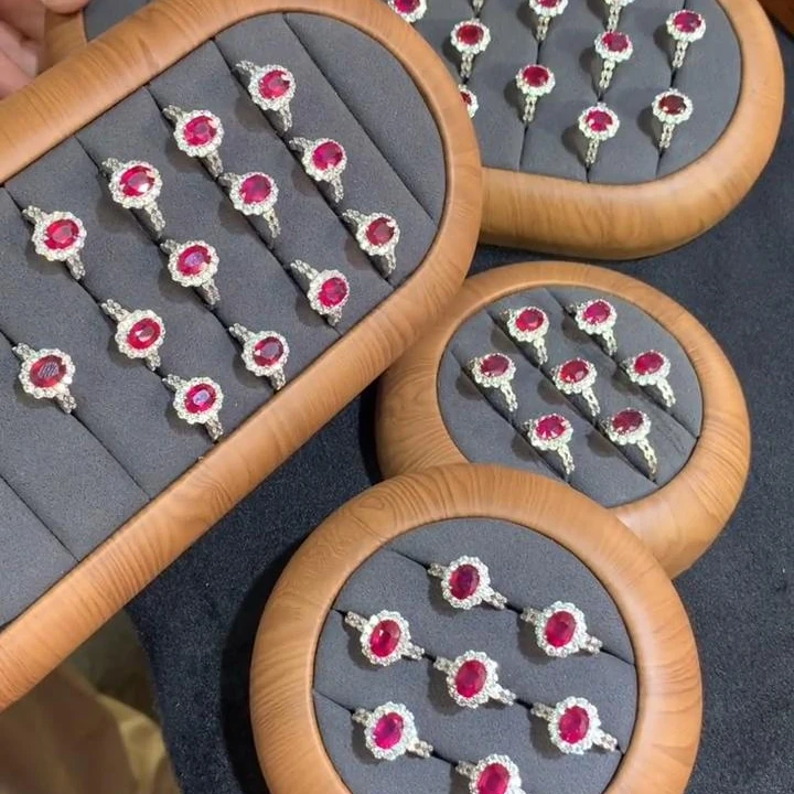 925银银制品 【逍遥】红宝旦形戒指*001/14/多样性/1件