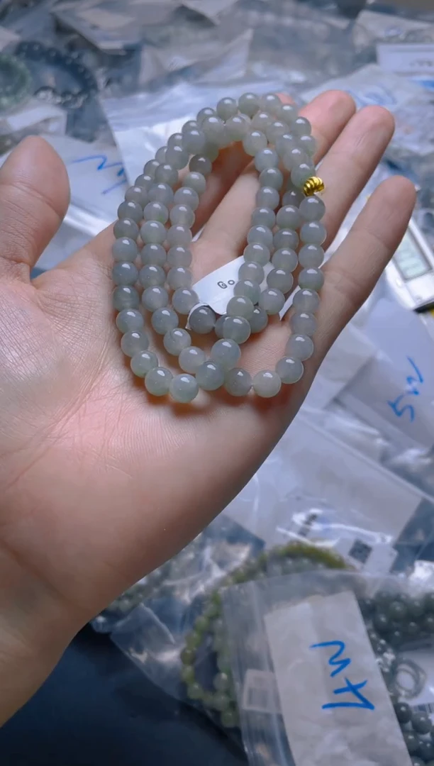 未镶嵌定制翡翠珠串