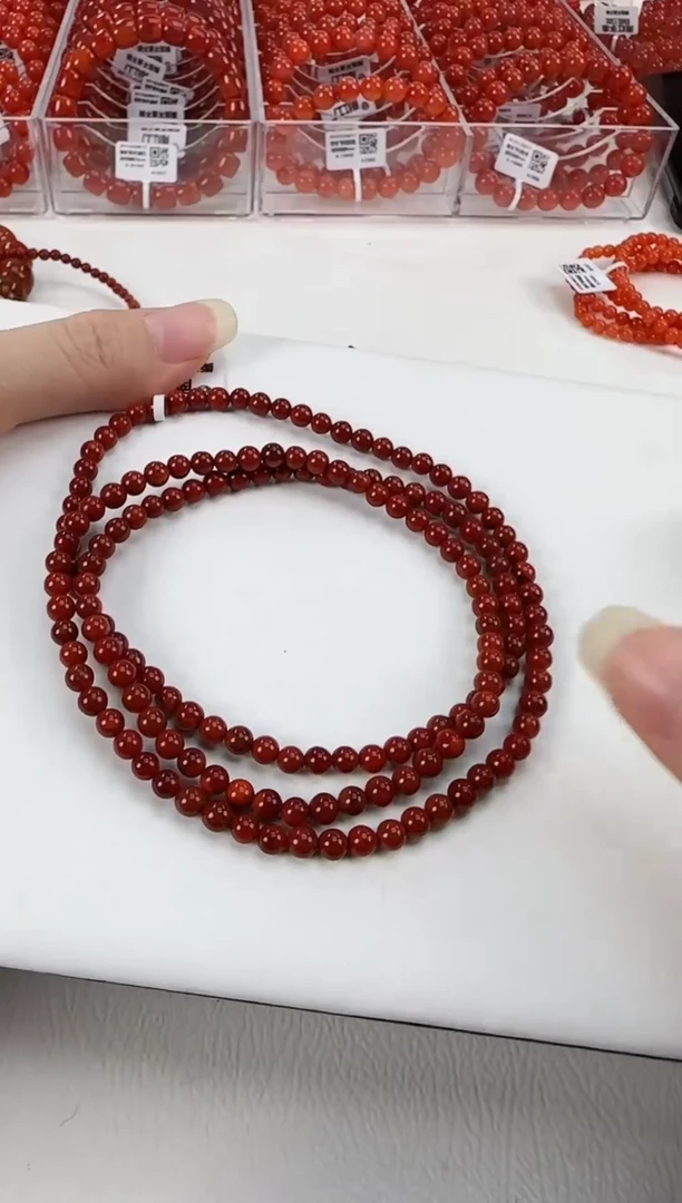 【闪购商品】南红玛瑙瓦西多圈4+未镶嵌一个/条