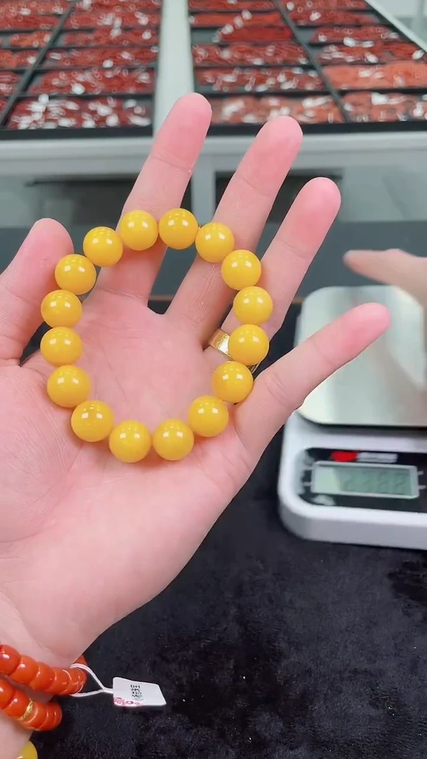 手串蜜蜡未镶嵌天然蜜蜡13mm