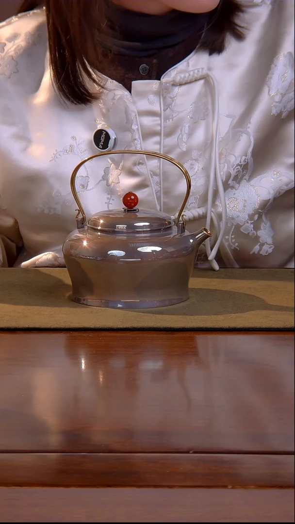 大千手作 塞鸿 包金口 紫皮 足银 烧水壶