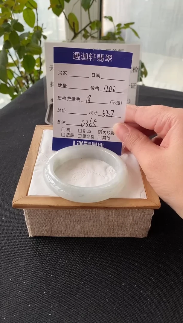 未镶嵌手镯翡翠52.5圈口 G365编码