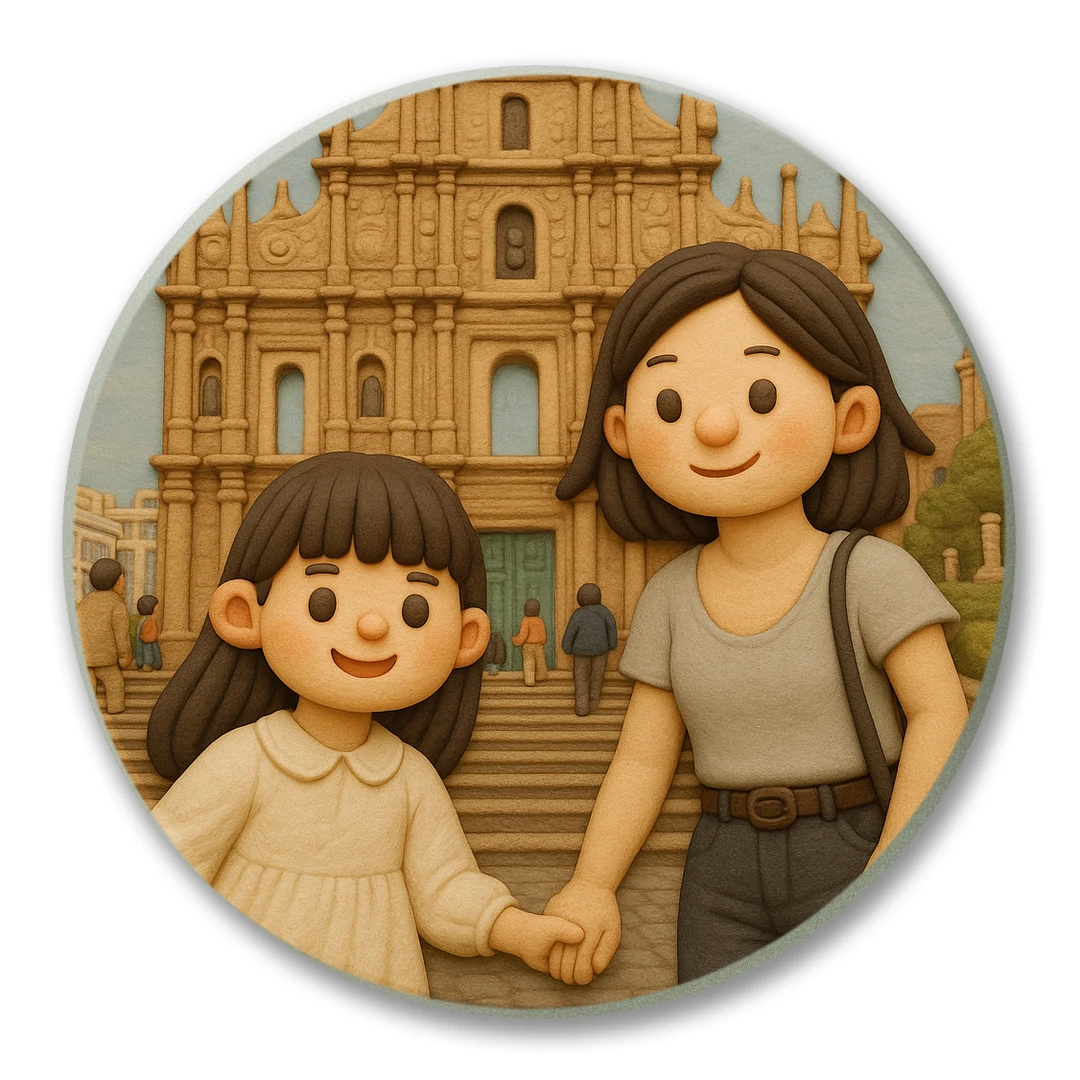 黏土风格照片定制立体徽章书包挂件手机壳装饰品冰箱贴