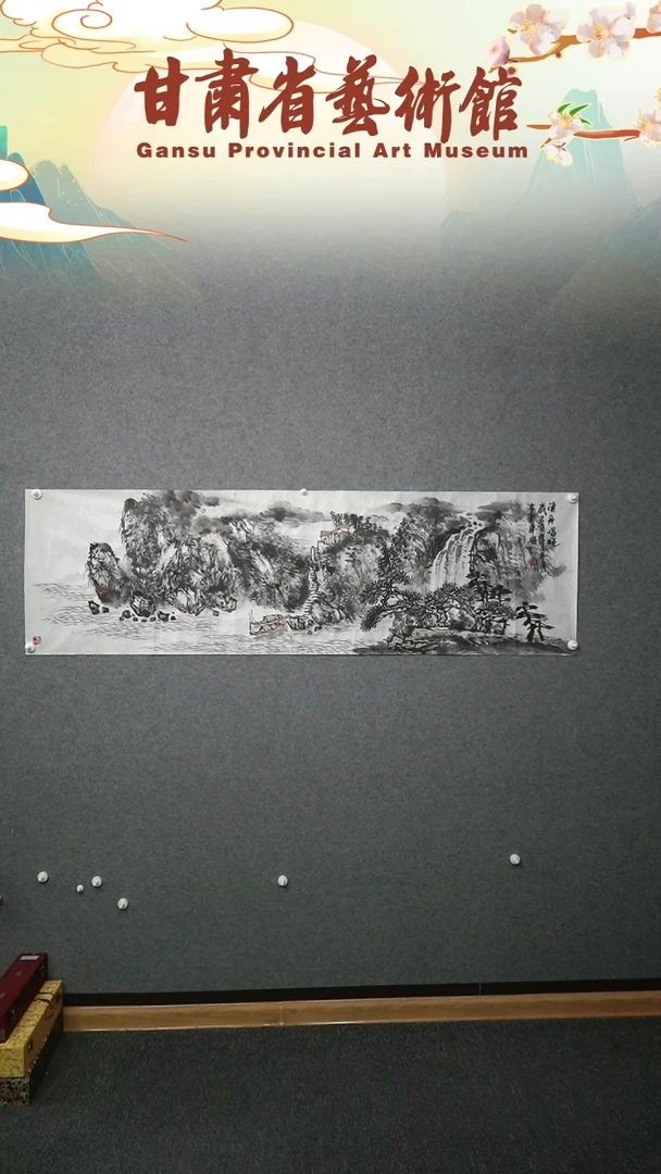 【闪购商品】国画王华兴水墨山水横幅六尺对开作品