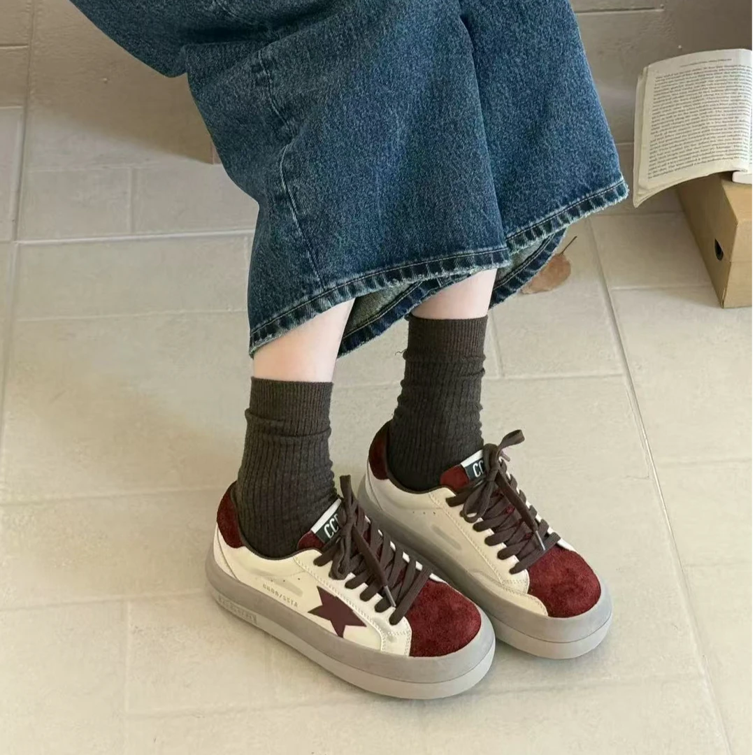 种草！太百搭了~复古厚底德训鞋女休闲运动鞋星星鞋220-2322/B4