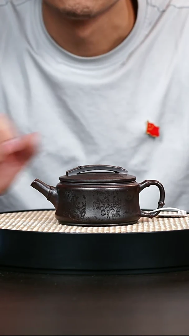 茶壶紫砂铁血红砂竹节汉瓦