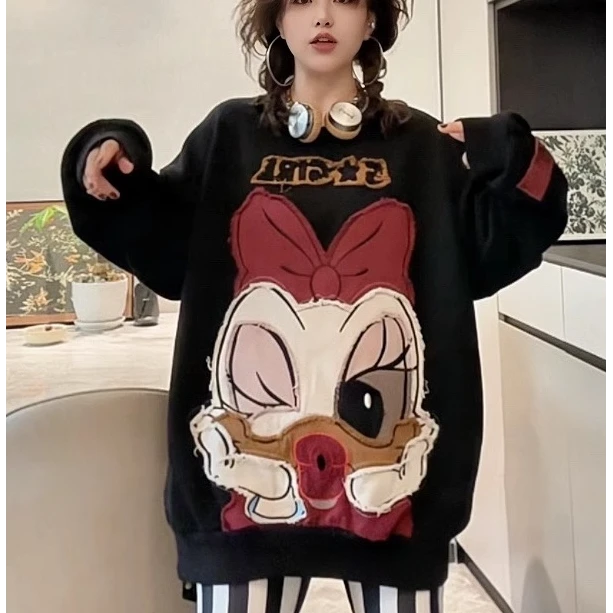 欧欧（卫衣）早秋卫衣女2025新款卫衣秋款女款气质服装卡通卫衣休