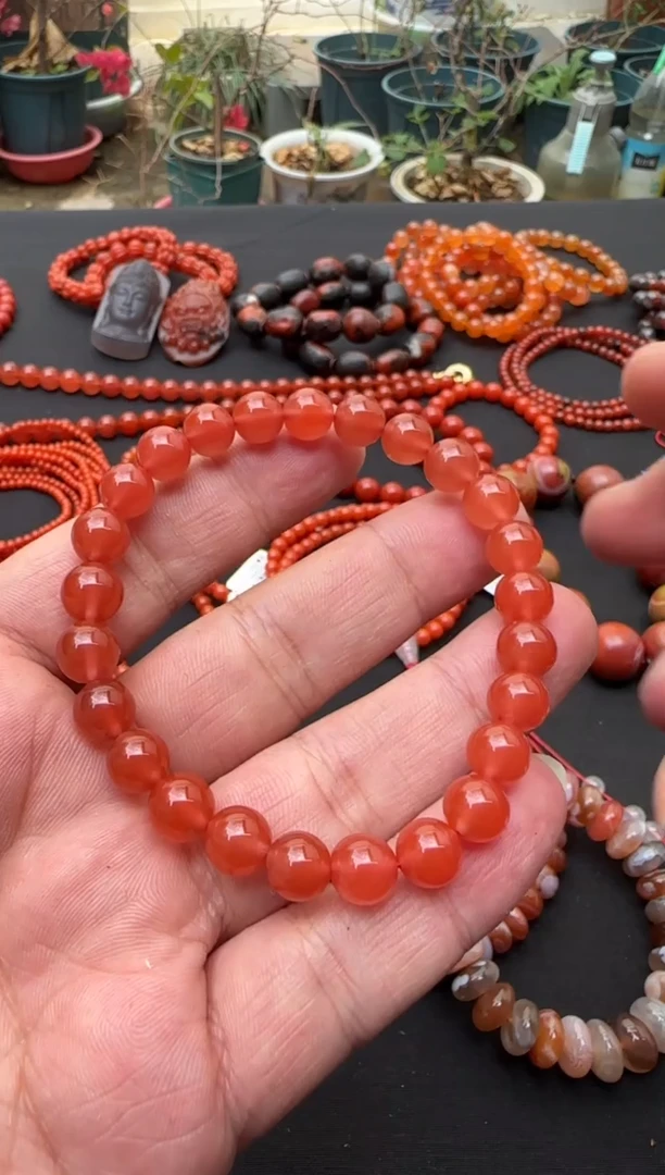 【闪购商品】南红玛瑙手串未镶嵌H838樱桃红单圈手串