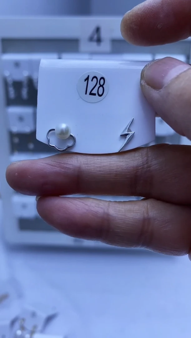 银S925镶嵌耳饰海水珍珠128