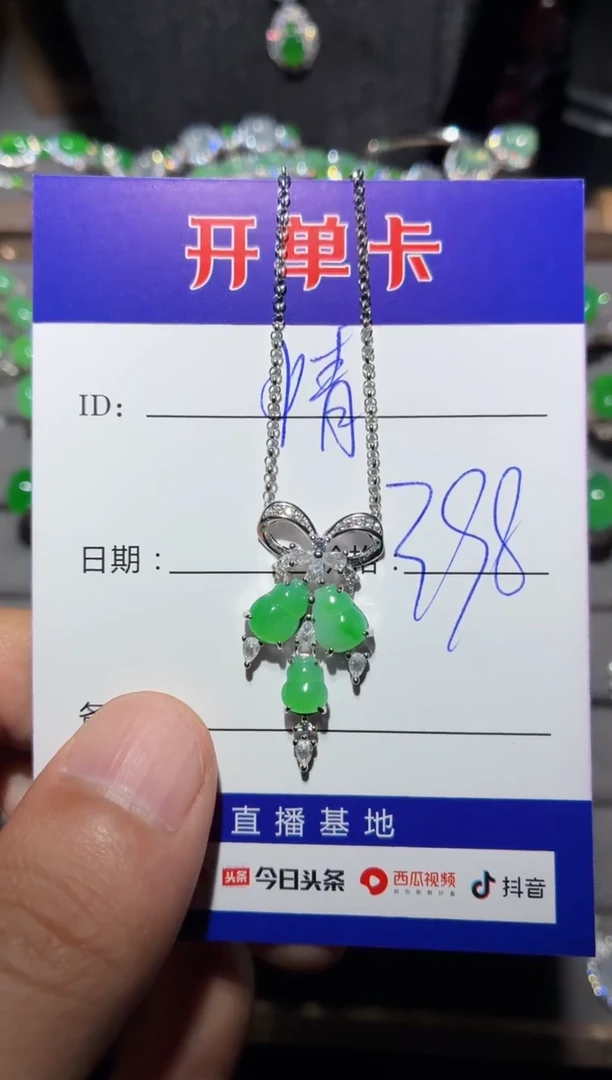 翡翠银S925镶嵌颈饰婧婧