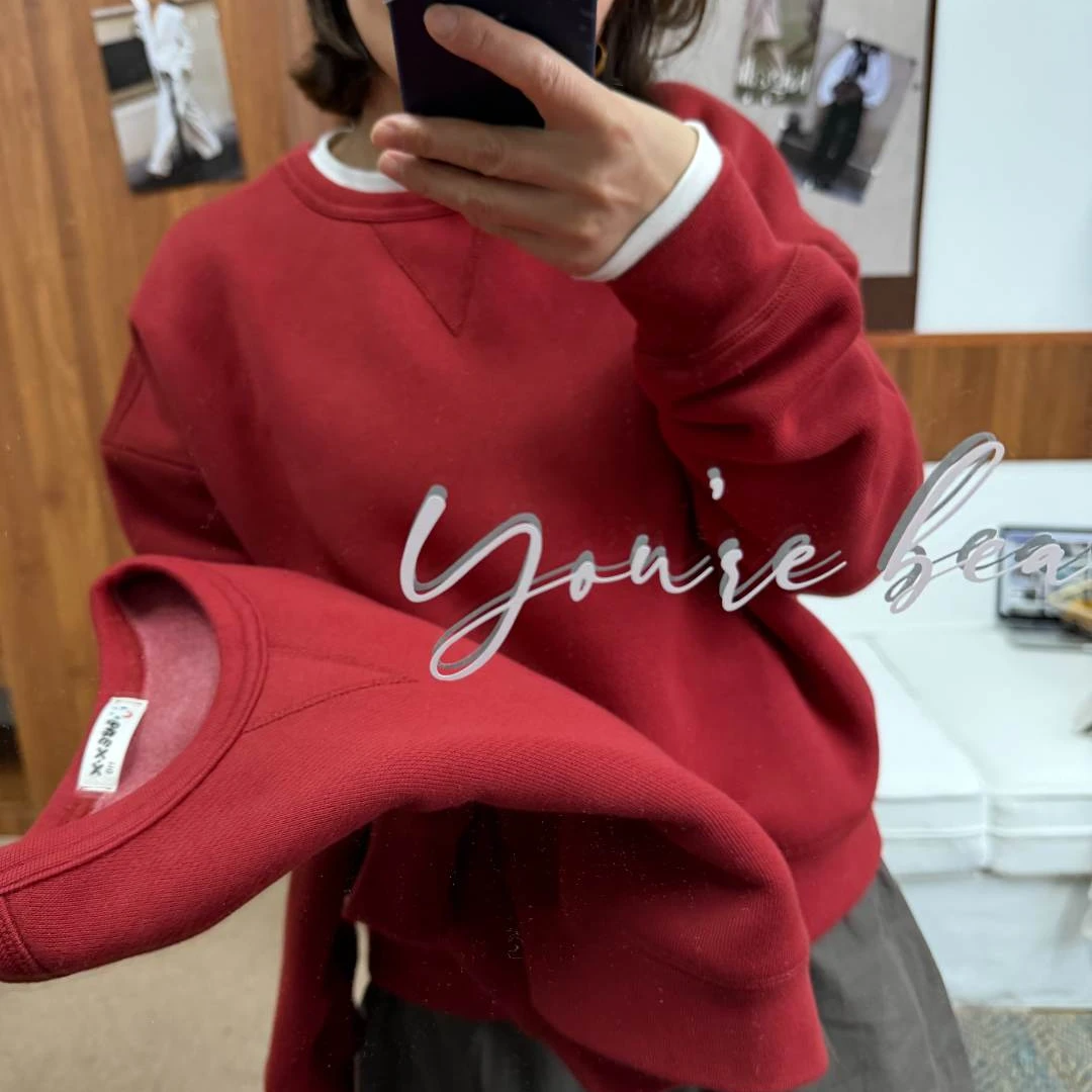 重磅 高克重 粗针高定科技暖绒一体绒亲子新年男女童卫衣2025862