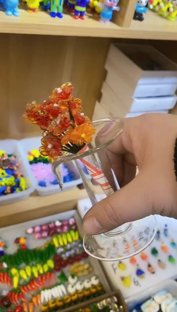 【闪购商品】琉璃手工艺品一瓶花