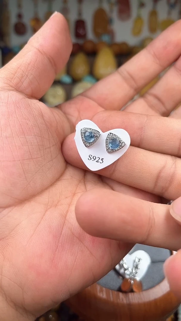 银S925镶嵌颈饰海蓝宝石蓝**力 一物一拍 169983