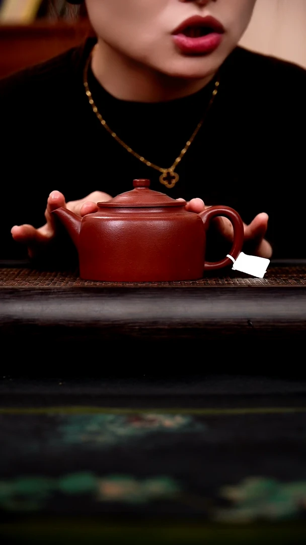 茶壶紫砂高旭帽 玫红砂