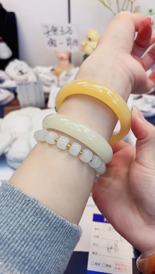 【闪购商品】石英质玉手镯未镶嵌376-财气镯-圈口60