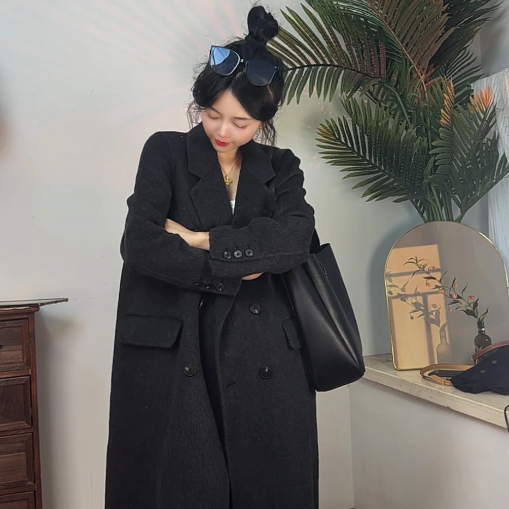 【小付】24219秋冬气质百搭显瘦季氛围感时尚双面羊毛大衣