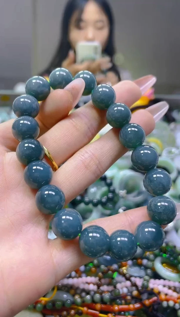 翡翠未镶嵌颈饰11MM/L/翡翠A货一图一物