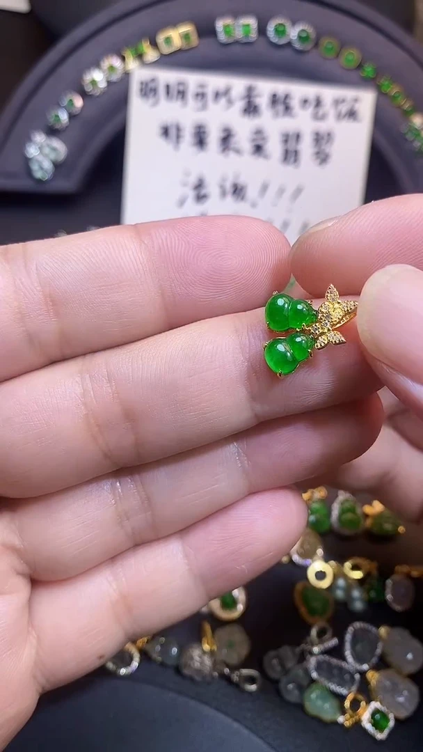 吊坠(不含链)银S925镶嵌翡翠1