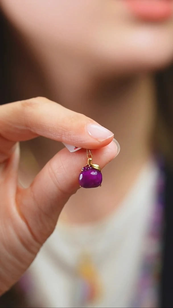 苏纪石（舒俱来）18K金镶嵌吊坠(不含链)222